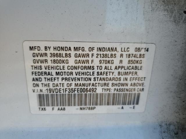 Photo 10 from auction – 2015 ACURA ILX 20 with VIN 19VDE1F35FE006492