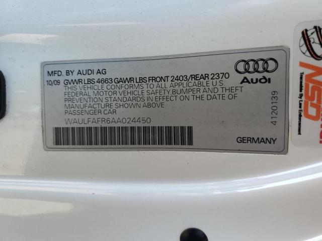 Photo 10 from auction – 2010 AUDI A5 PREMIUM with VIN WAULFAFR6AA024450
