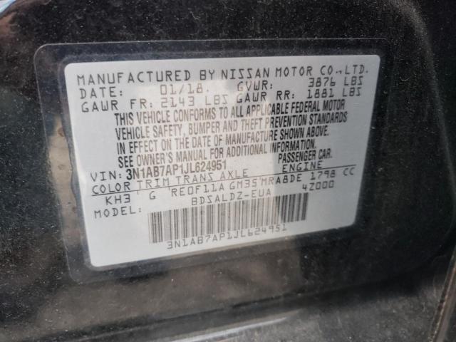 Photo 10 from auction – 2018 NISSAN SENTRA S with VIN 3N1AB7AP1JL624951
