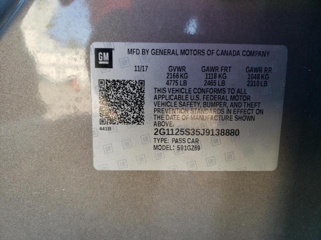 Photo 10 from auction – 2018 CHEVROLET IMPALA PRE with VIN 2G1125S35J9138880