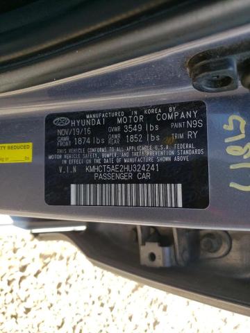 Photo 10 from auction – 2017 HYUNDAI ACCENT SE with VIN KMHCT5AE2HU324241