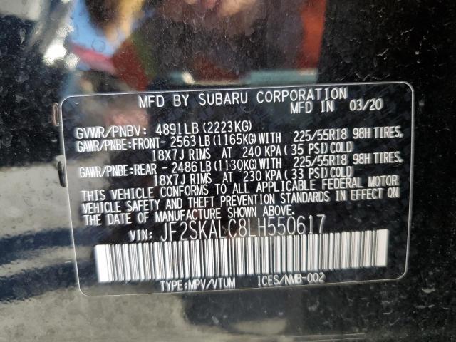 Photo 10 from auction – 2020 SUBARU FORESTER S with VIN JF2SKALC8LH550617