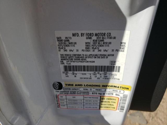 Photo 10 from auction – 2013 FORD F150 SUPER with VIN 1FTFW1CF6DFD81628
