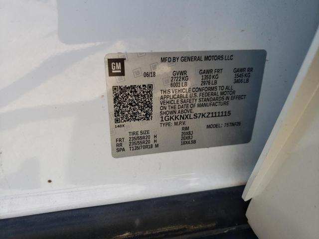 Photo 10 from auction – 2019 GMC ACADIA DEN with VIN 1GKKNXLS7KZ111115