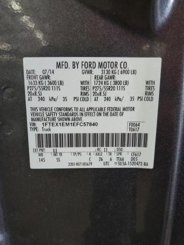 Photo 10 from auction – 2014 FORD F150 SUPER with VIN 1FTEX1EM1EFC57840