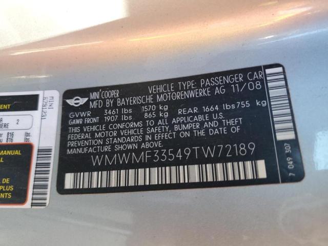 Photo 10 from auction – 2009 MINI COOPER with VIN WMWMF33549TW72189