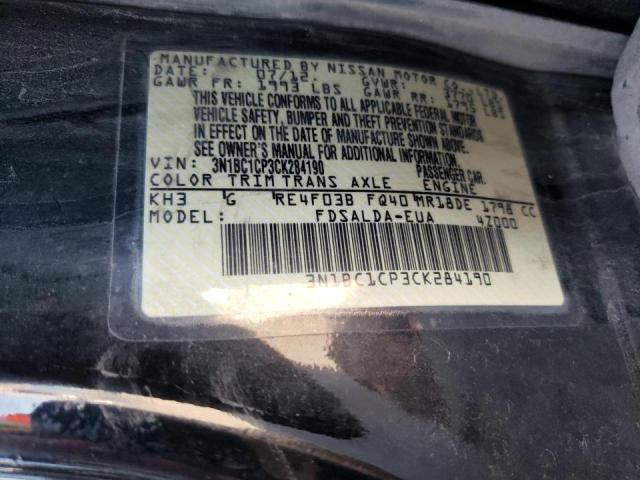 Photo 10 from auction – 2012 NISSAN VERSA S with VIN 3N1BC1CP3CK284190