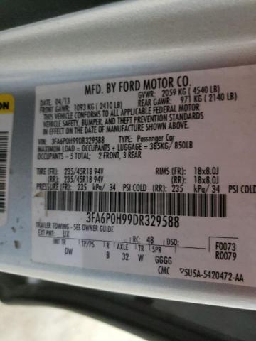 Photo 10 from auction – 2013 FORD FUSION SE with VIN 3FA6P0H99DR329588