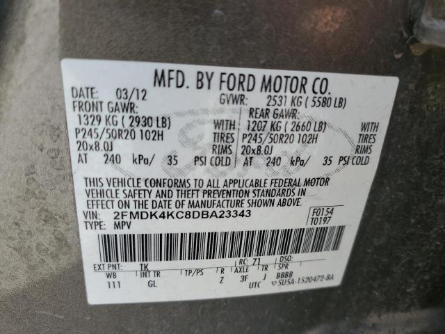 Photo 10 from auction – 2013 FORD EDGE LIMIT with VIN 2FMDK4KC8DBA23343