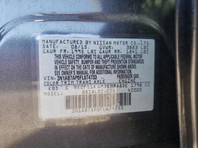 Photo 10 from auction – 2015 NISSAN SENTRA S with VIN 3N1AB7AP0FL674733