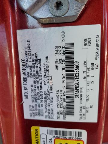 Photo 10 from auction – 2014 FORD FUSION TIT with VIN 3FA6P0SU7ER356609