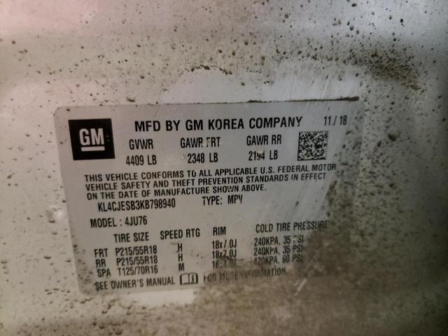 Photo 10 from auction – 2019 BUICK ENCORE PRE with VIN KL4CJESB3KB798940
