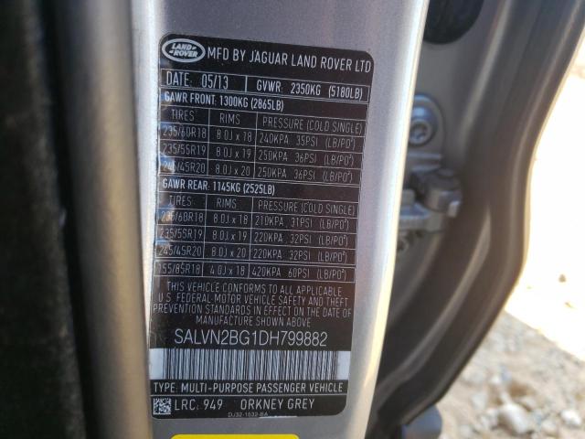 Photo 10 from auction – 2013 LAND ROVER RANGE ROVE with VIN SALVN2BG1DH799882