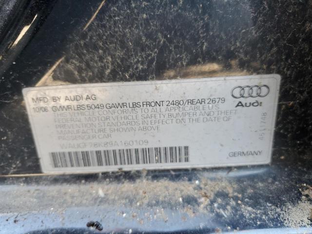 Photo 10 from auction – 2009 AUDI A4 PREMIUM with VIN WAUGF78K89A160109