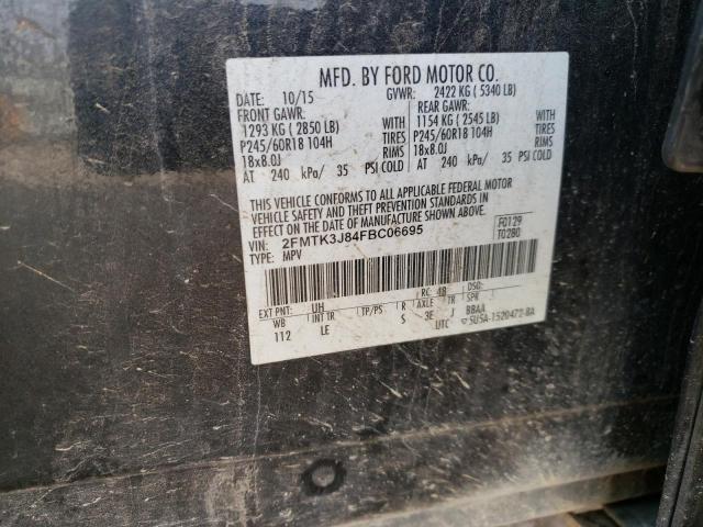Photo 10 from auction – 2015 FORD EDGE SEL with VIN 2FMTK3J84FBC06695