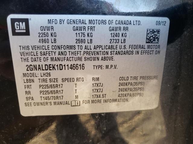 Photo 10 from auction – 2013 CHEVROLET EQUINOX LT with VIN 2GNALDEK1D1146616