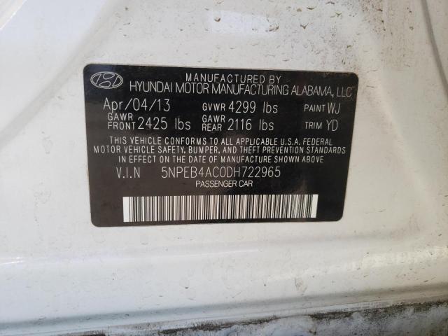 Photo 10 from auction – 2013 HYUNDAI SONATA GLS with VIN 5NPEB4AC0DH722965