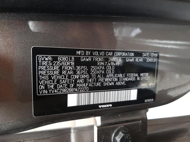 Photo 10 from auction – 2008 VOLVO XC90 3.2 with VIN YV4CZ982881472270