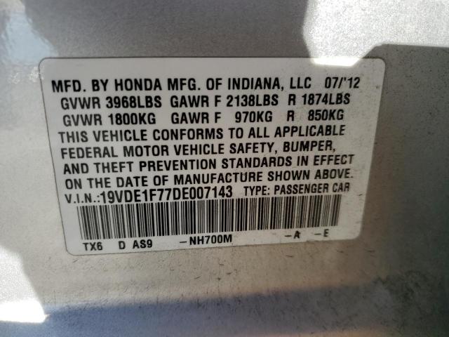 Photo 10 from auction – 2013 ACURA ILX 20 TEC with VIN 19VDE1F77DE007143