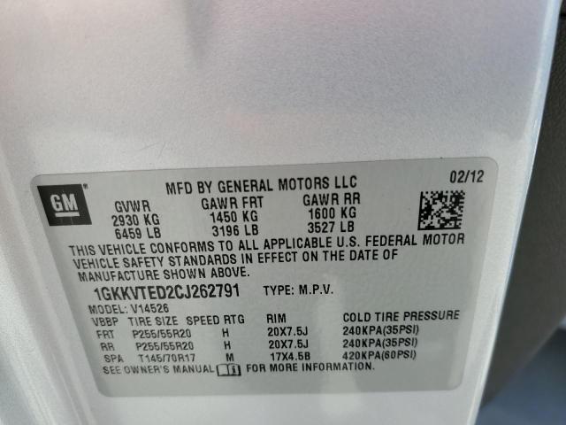 Photo 10 from auction – 2012 GMC ACADIA DEN with VIN 1GKKVTED2CJ262791