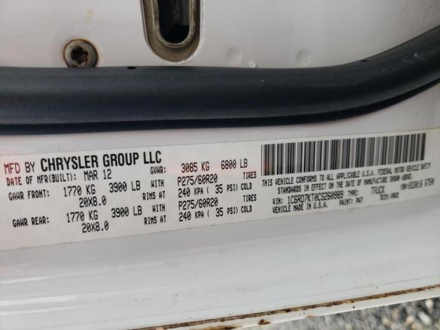 Photo 10 from auction – 2012 DODGE RAM 1500 S with VIN 1C6RD7KT0CS260989