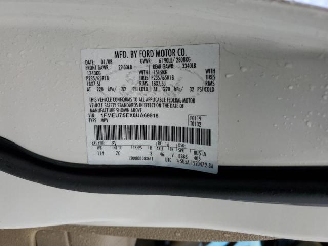 Photo 10 from auction – 2008 FORD EXPLORER L with VIN 1FMEU75EX8UA69916