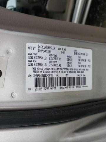 Photo 10 from auction – 2003 DODGE GRAND CARA with VIN 1D4GP24393B145639