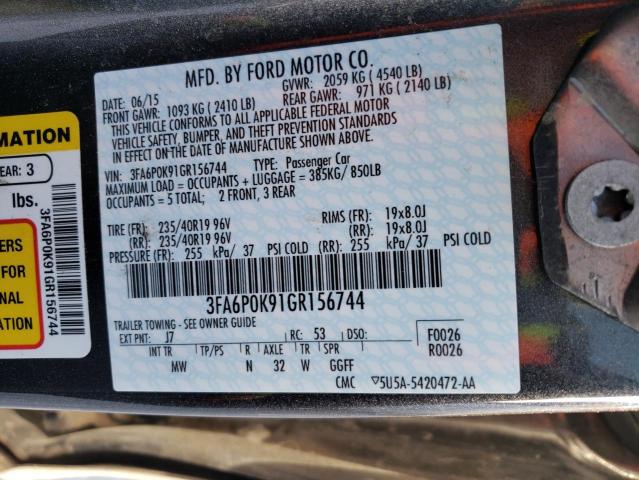 Photo 10 from auction – 2016 FORD FUSION TIT with VIN 3FA6P0K91GR156744