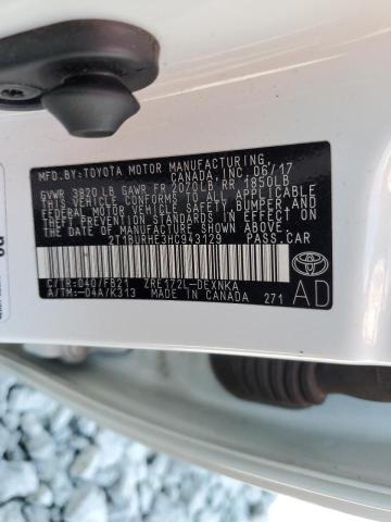 Photo 10 from auction – 2017 TOYOTA COROLLA L with VIN 2T1BURHE3HC943129