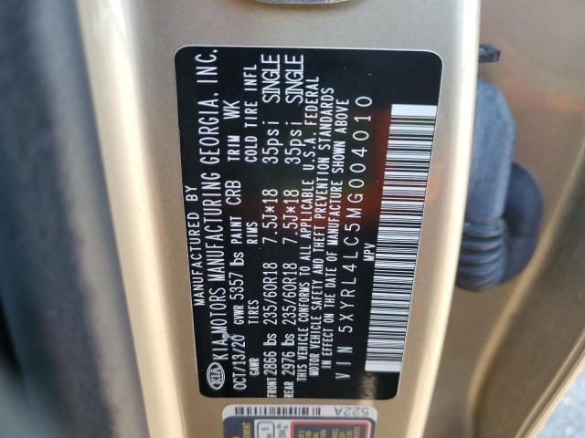 Photo 10 from auction – 2021 KIA SORENTO S with VIN 5XYRL4LC5MG004010