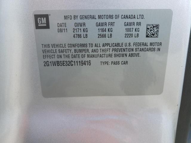 Photo 10 from auction – 2012 CHEVROLET IMPALA LT with VIN 2G1WB5E32C1119416
