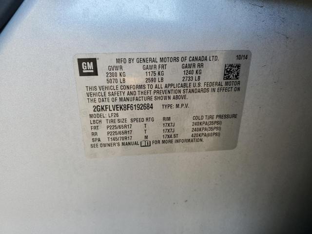 Photo 10 from auction – 2015 GMC TERRAIN SL with VIN 2GKFLVEK8F6192684
