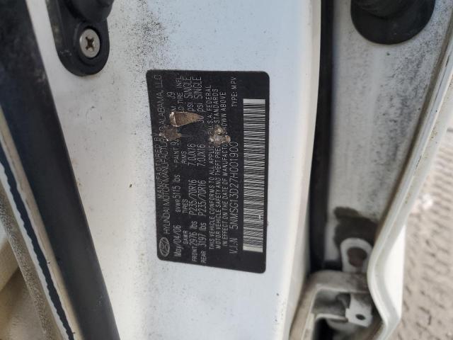 Photo 10 from auction – 2007 HYUNDAI SANTA FE G with VIN 5NMSG13D27H001900