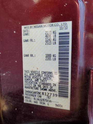 Photo 10 from auction – 2011 NISSAN MAXIMA S with VIN 1N4AA5AP2BC812739