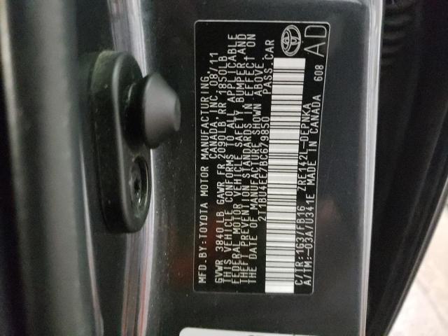 Photo 10 from auction – 2011 TOYOTA COROLLA BA with VIN 2T1BU4EE7BC679850