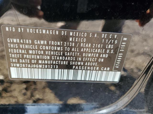 Photo 10 from auction – 2016 VOLKSWAGEN JETTA S with VIN 3VW267AJ0GM281213