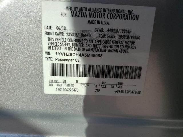 Photo 10 from auction – 2010 MAZDA 6 I with VIN 1YVHZ8CH4A5M48958