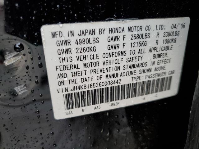 Photo 10 from auction – 2006 ACURA RL with VIN JH4KB16526C008442