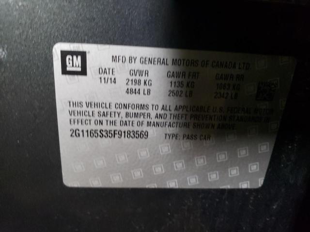 Photo 10 from auction – 2015 CHEVROLET IMPALA LTZ with VIN 2G1165S35F9183569