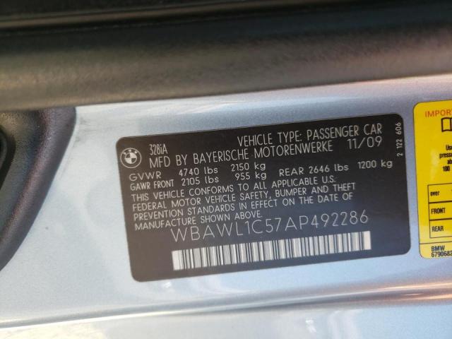 Photo 10 from auction – 2010 BMW 328 I with VIN WBAWL1C57AP492286