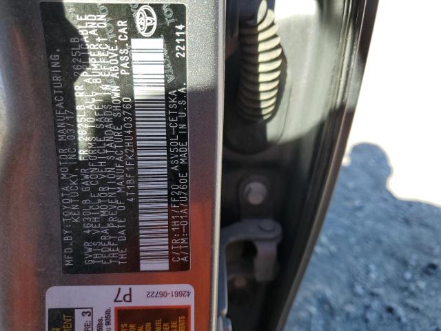 Photo 10 from auction – 2017 TOYOTA CAMRY LE with VIN 4T1BF1FK2HU403760