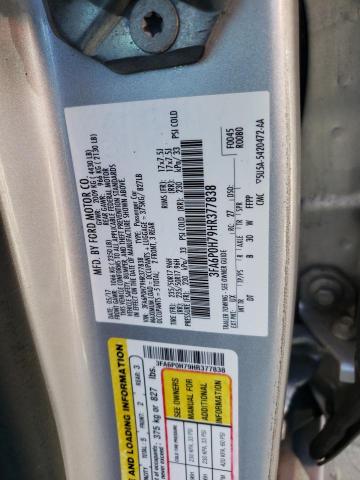 Photo 10 from auction – 2017 FORD FUSION SE with VIN 3FA6P0H79HR377838