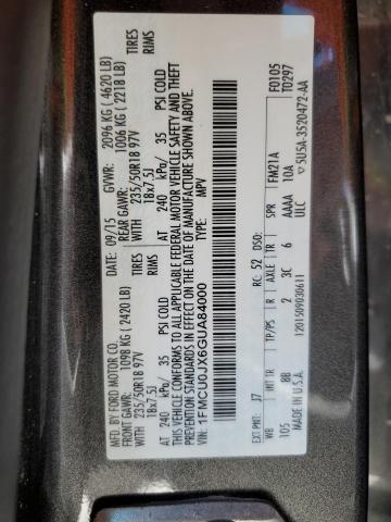 Photo 10 from auction – 2016 FORD ESCAPE TIT with VIN 1FMCU0JX6GUA84000