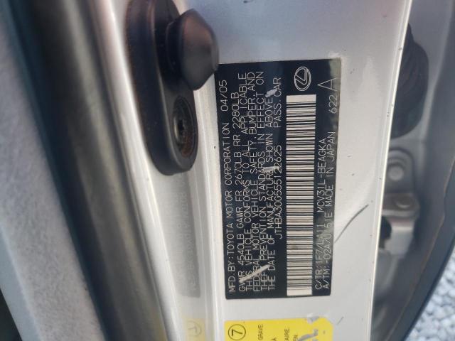 Photo 10 from auction – 2005 LEXUS ES 330 with VIN JTHBA30G555122625