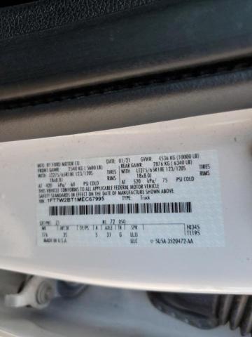 Photo 10 from auction – 2021 FORD F250 SUPER with VIN 1FT7W2BT1MEC67995