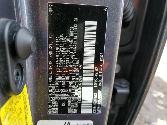 Photo 10 from auction – 2013 TOYOTA VENZA LE with VIN 4T3BK3BB0DU079920