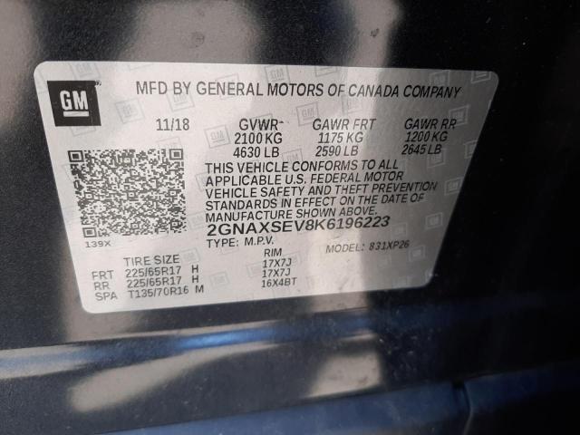 Photo 10 from auction – 2019 CHEVROLET EQUINOX LS with VIN 2GNAXSEV8K6196223