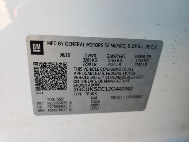 Photo 10 from auction – 2018 CHEVROLET SILVERADO with VIN 3GCUKSEC1JG442342