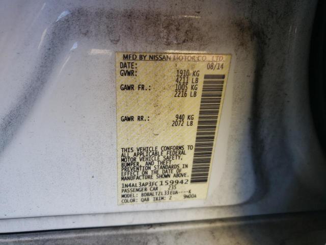 Photo 10 from auction – 2015 NISSAN ALTIMA 2.5 with VIN 1N4AL3AP3FC159942