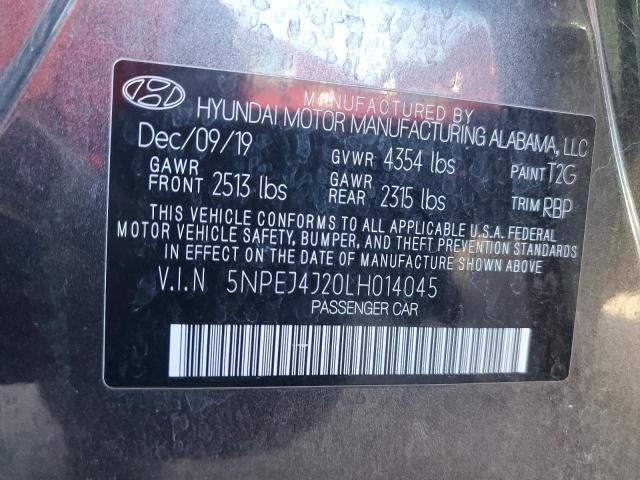 Photo 10 from auction – 2020 HYUNDAI SONATA SEL with VIN 5NPEJ4J20LH014045